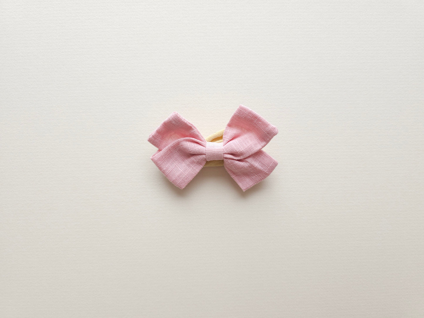 Pastel Linen Bow Pink