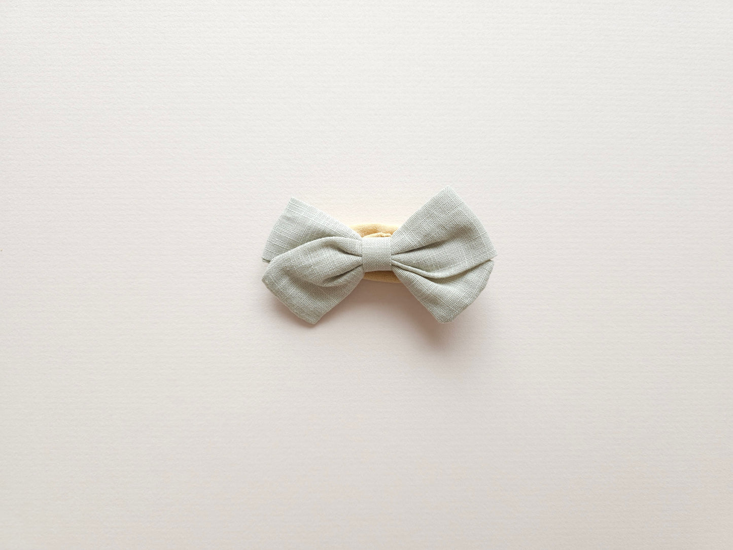 Pastel Linen Bow Sage