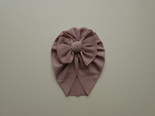 Waffle Knit Turban Purple