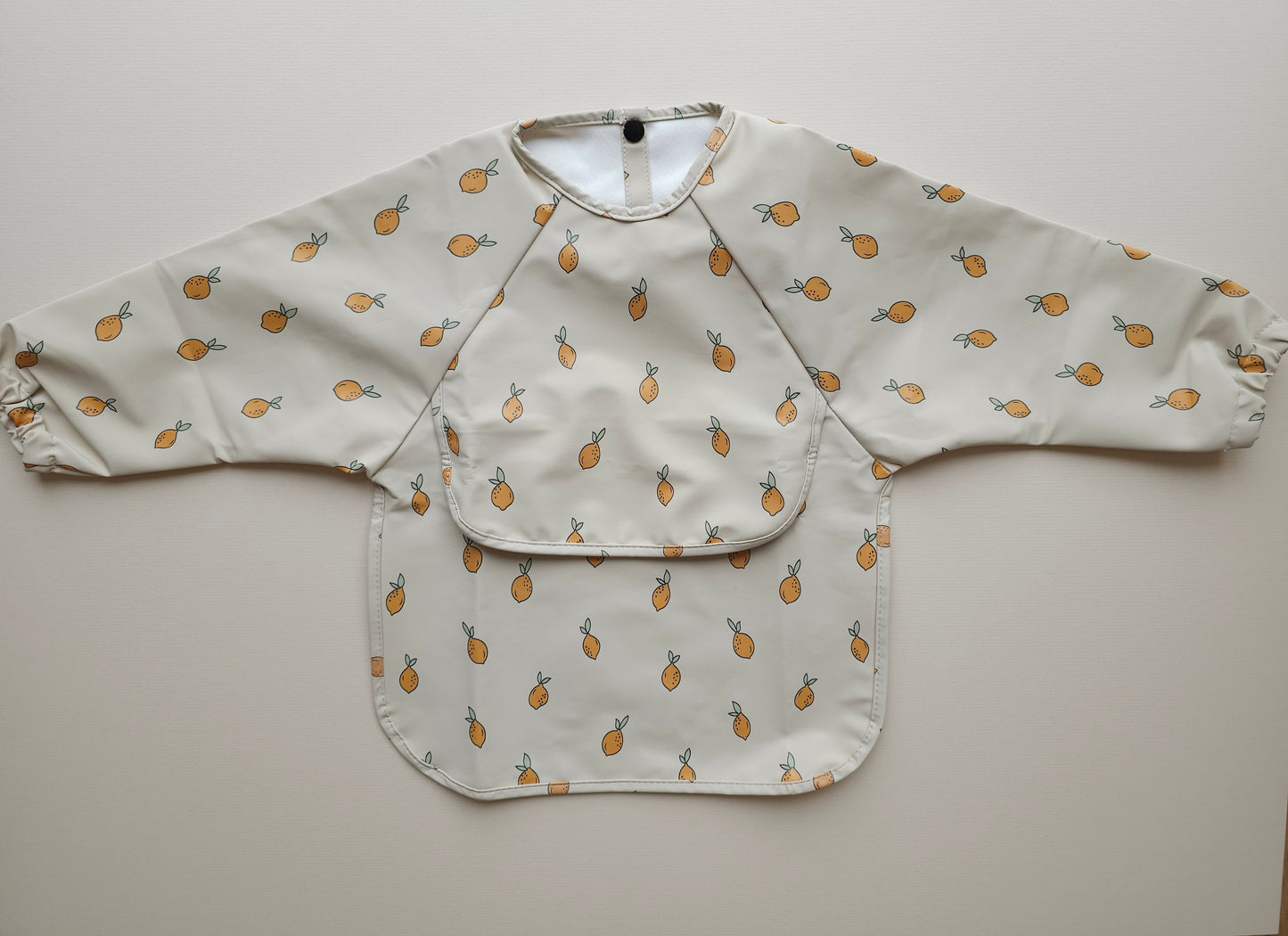 Long Sleeved Weaning Bib Lemon