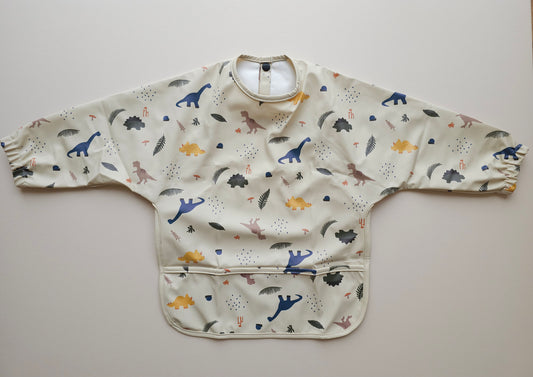 Long Sleeved Weaning Bib Dinosaur