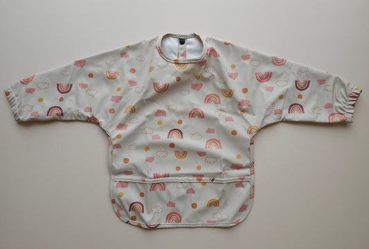 Long Sleeved Weaning Bib Rainbow