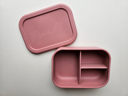 Silicone Bento Lunch Box Pink