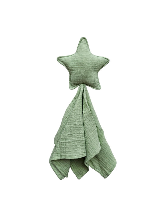 Organic Muslin Star Comforter Sage