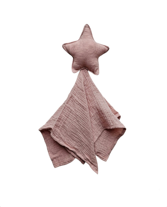 Organic Muslin Star Comforter Pink