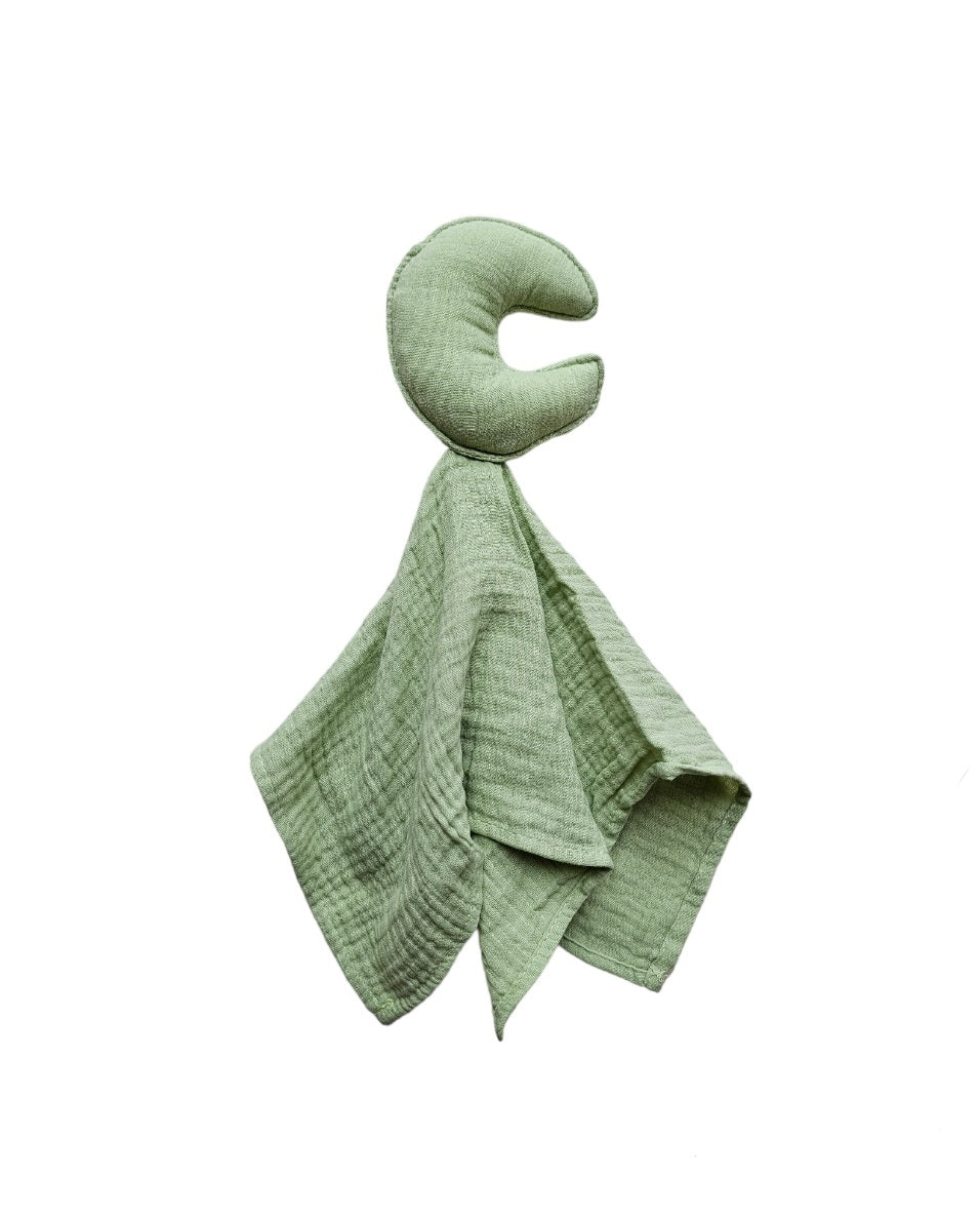 Organic Muslin Moon Comforter Green