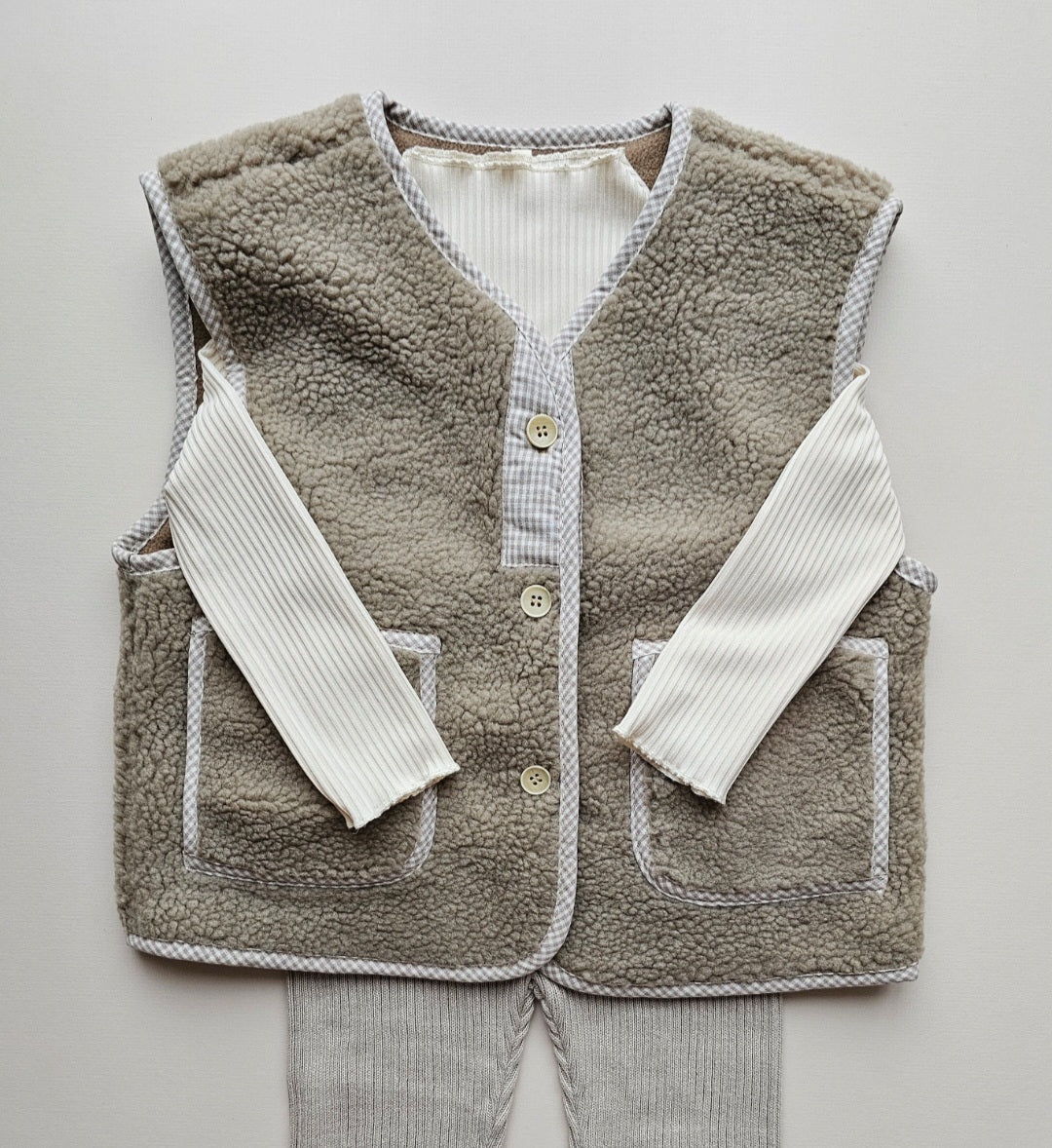 Teddy Gilet | Nude