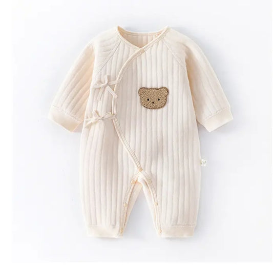 Teddy Ribbed Romper | Cream